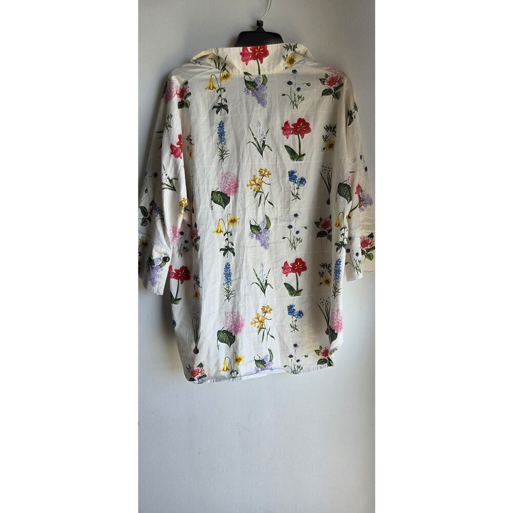 Women's Tuckernuck Floral Lightweight Designer Summer Y2K Blouse Size S - Picture 12 of 14